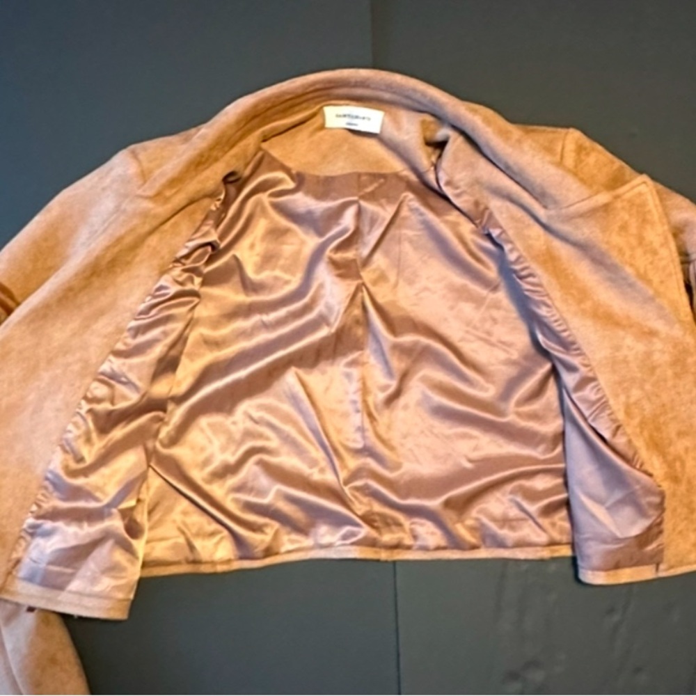 Fringed Suede Cropped Jacket in Tan - Picture 6 of 11